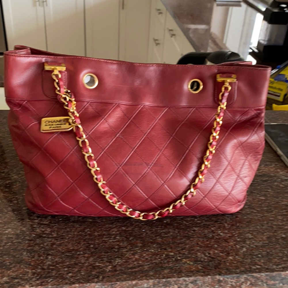 Chanel authentic shoulder bag with new handles and lining done by Chanel